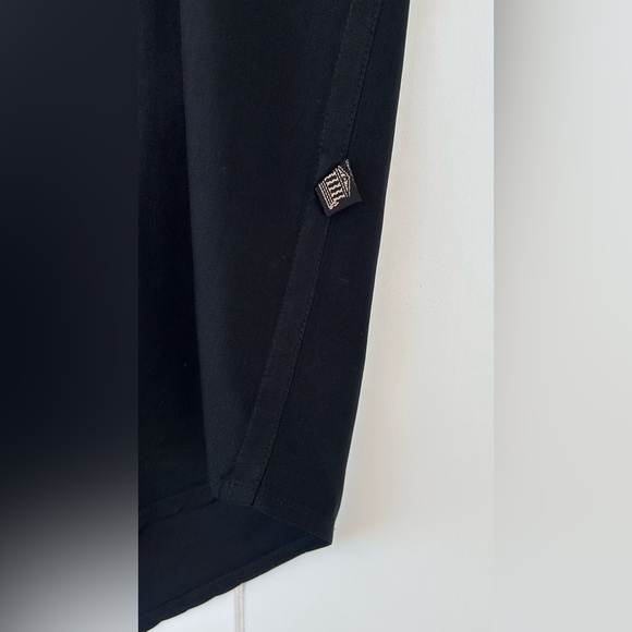 Structure Brand Men’s Silk Button Up Shirt Short Sleeve Black Size Large‎ - Picture 3 of 8